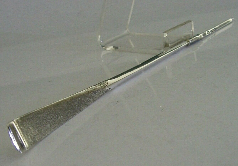 RARE UNUSUAL NOVELTY STERLING SILVER ROWING OAR LETTER OPENER 1910