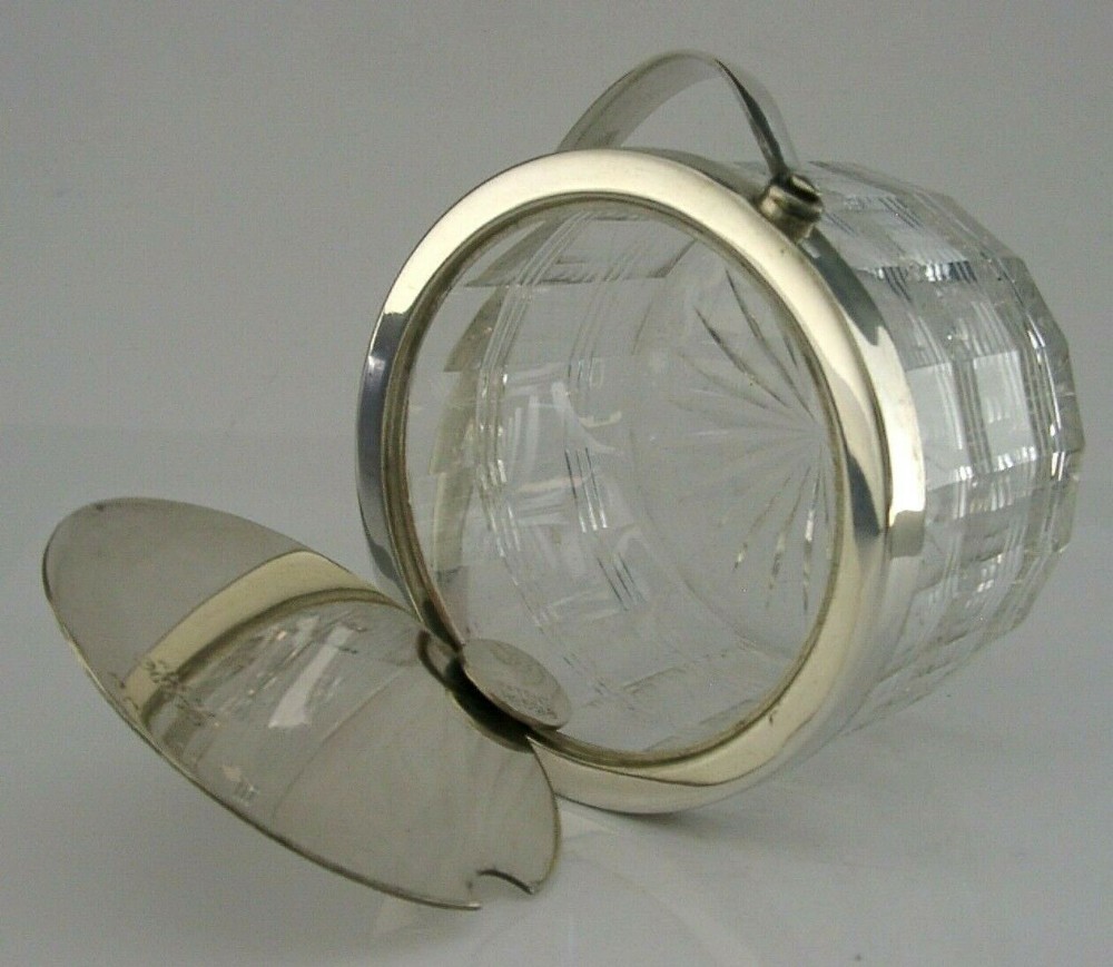 UNUSUAL SILVER PLATE MECHANICAL JAM or SAUCE JAR POT 1920 HANDLE OPENS LID