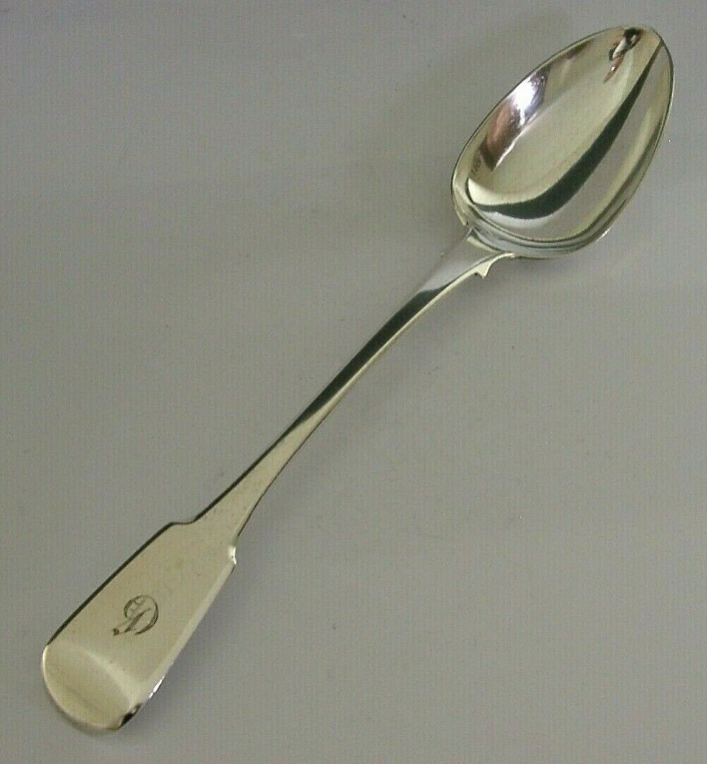 HEAVY GEORGIAN 148g STERLING SILVER FIDDLE PATTERN BASTING SPOON 1817 ANTIQUE
