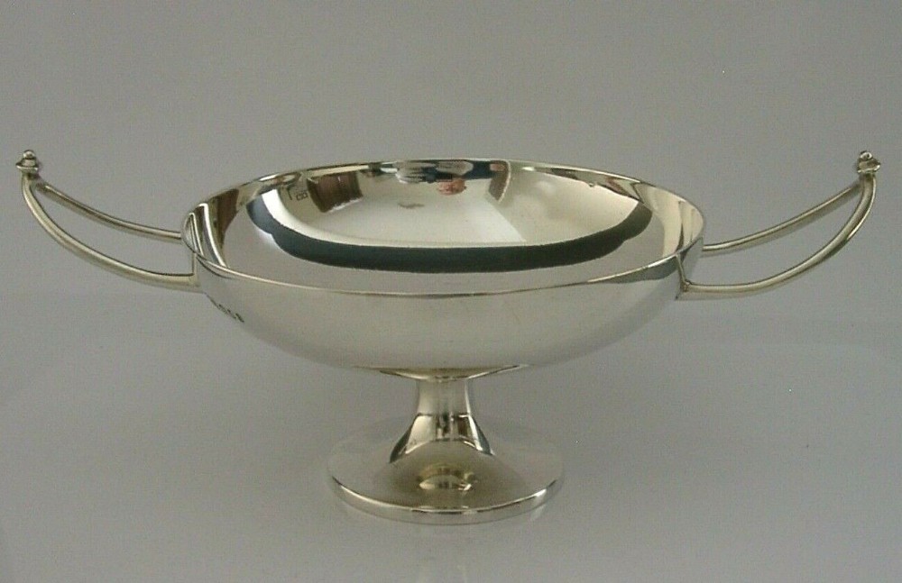 BEAUTIFUL ENGLISH STERLING SILVER BOWL TAZZA ARTS & CRAFTS 1922 ANTIQUE 136g