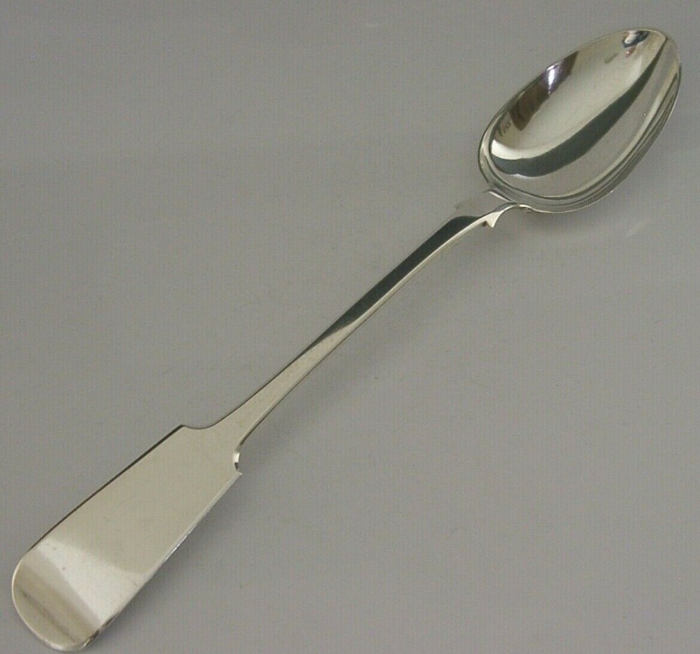 QUALITY SCOTTISH VICTORIAN SOLID STERLING SILVER BASTING SPOON 1843 ANTIQUE 114g