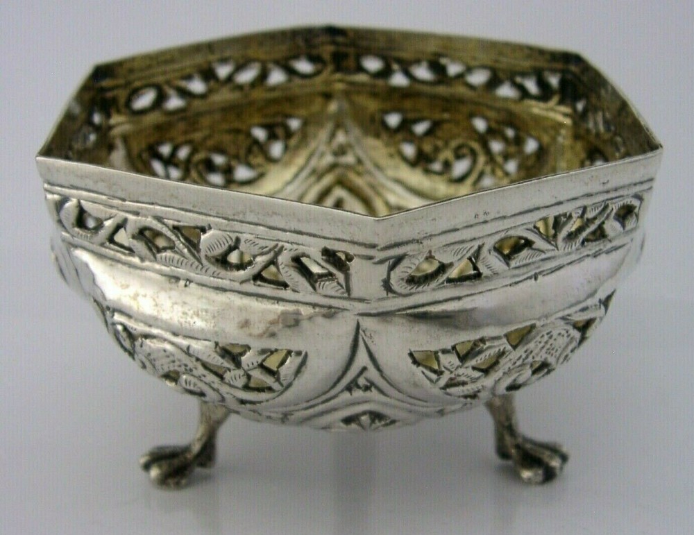 BEAUTIFUL INDIAN EASTERN SOLID SILVER BOWL c1900 ANTIQUE 64g