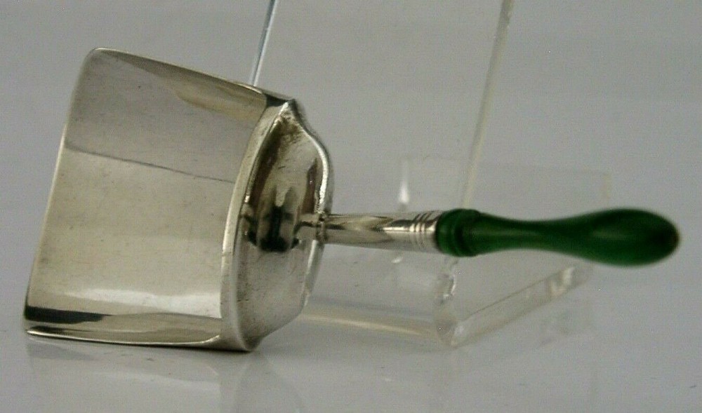 RARE GEORGIAN ENGLISH SOLID STERLING SILVER CADDY SPOON 1787 ANTIQUE MINT