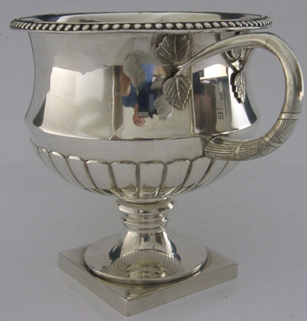 BEAUTIFUL SOLID STERLING SILVER TWO HANDLED BOWL URN c1940 ANTIQUE 158g
