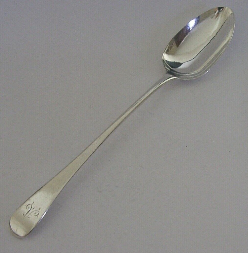 ENGLISH GEORGIAN STERLING SILVER BASTING SPOON 1792 ANTIQUE