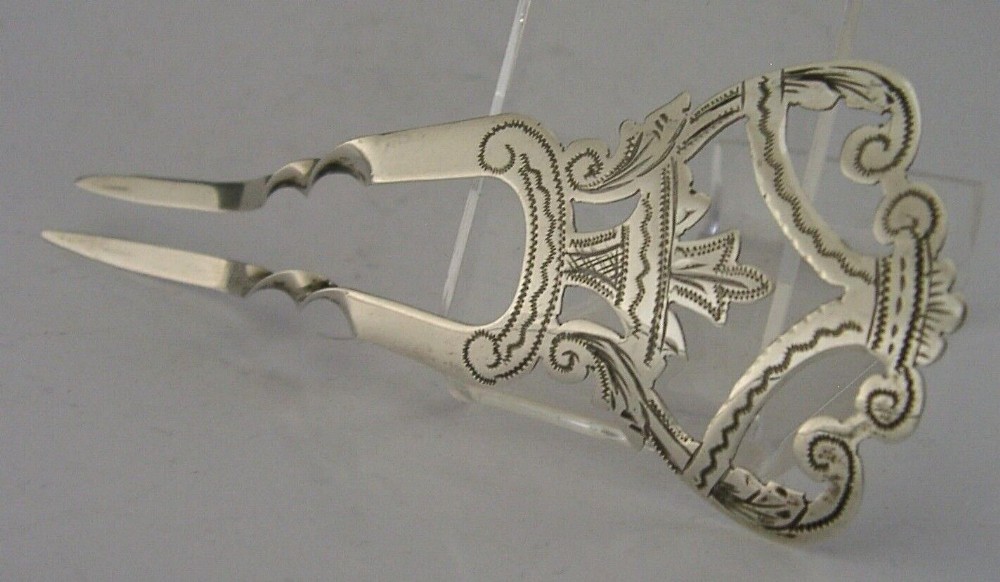 ENGLISH STERLING SILVER ART NOUVEAU HAIR SLIDE COMB 1905 ANTIQUE WEDDING