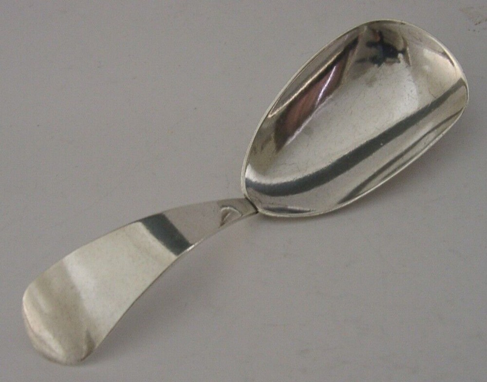 RARE ENGLISH WILLIAM IV SOLID STERLING SILVER CADDY SPOON 1834 ANTIQUE 12g
