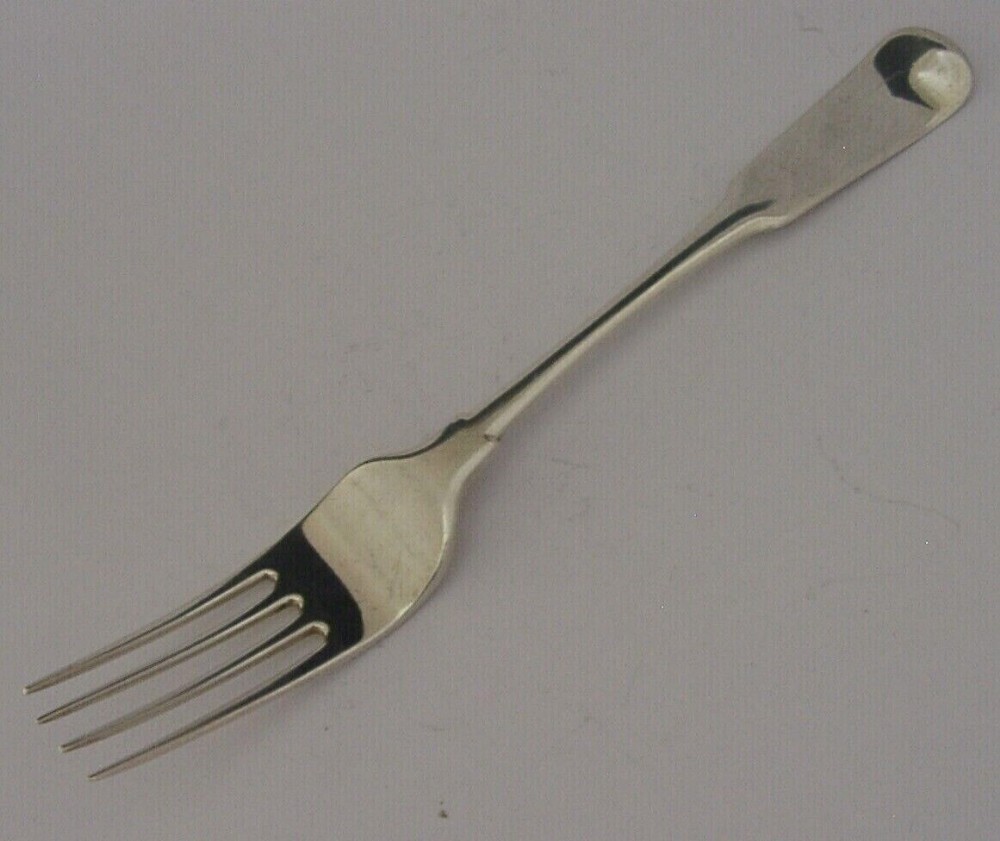 RARE STERLING SILVER ABERDEEN SCOTTISH PROVINCIAL FORK c1810 ANTIQUE 56g