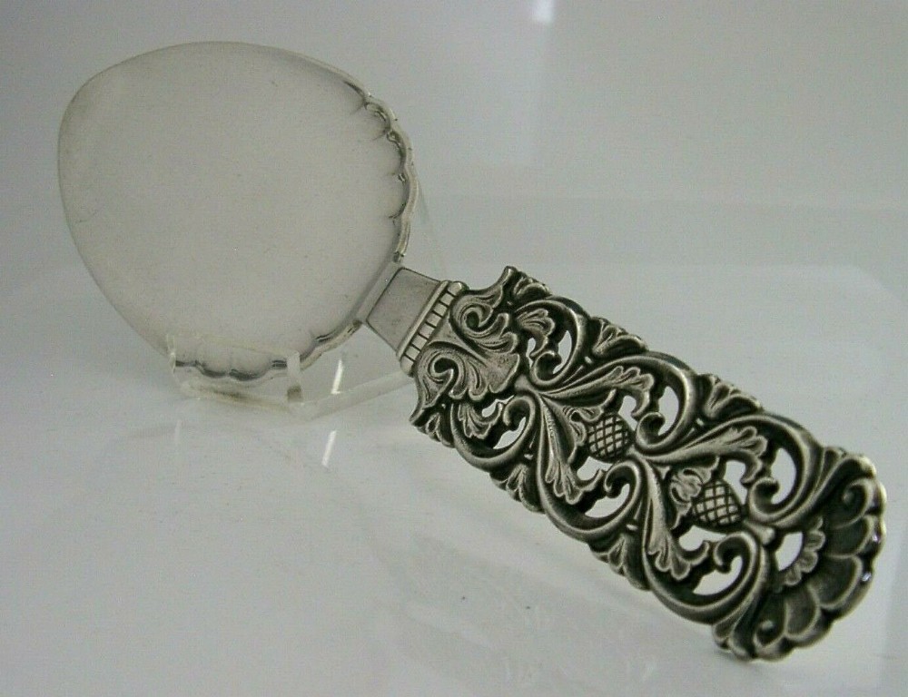 HEAVY NORWEGIAN SOLID SILVER KLOSTER PATTERN CAKE PIE SERVER c1940s NORWAY 90g