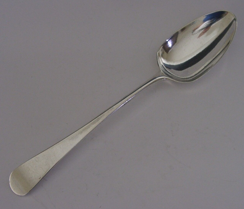 RARE INCUSE DUTY MARK GEORGIAN STERLING SILVER SPOON 1785 ANTIQUE 56g