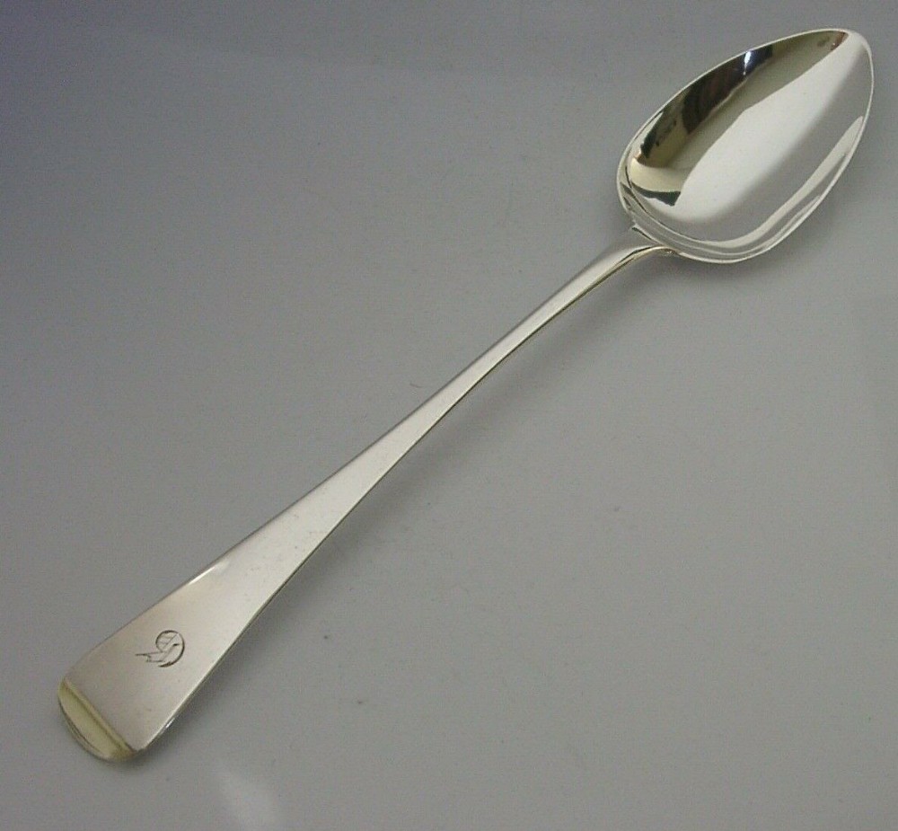 SUPERB GEORGIAN STERLING SILVER OLD ENGLISH PATTERN BASTING SPOON 1814 ANTIQUE