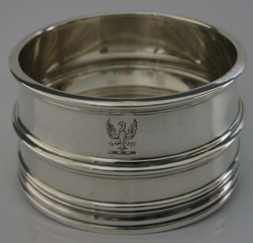 SCOTTISH STERLING SILVER BROWN BROWNE FAMILY CREST BOWL 1900 110g ANTIQUE