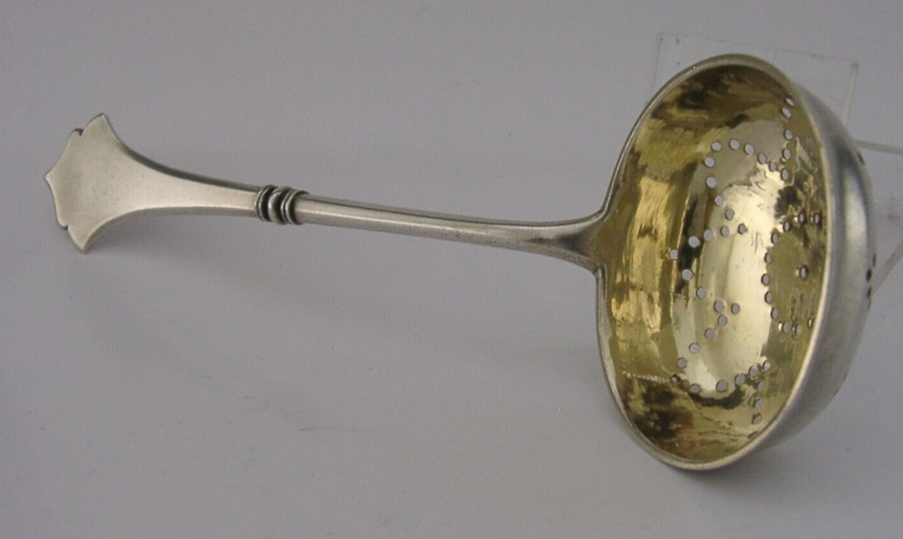 BEAUTIFUL ART NOUVEAU RUSSIAN 84 SOLID SILVER SUGAR SIFTER SPOON c1910 ANTIQUE