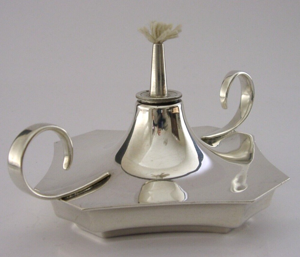 SUPERB ENGLISH SOLID STERLING SILVER CIGAR TABLE LIGHTER 1923 ANTIQUE 112g