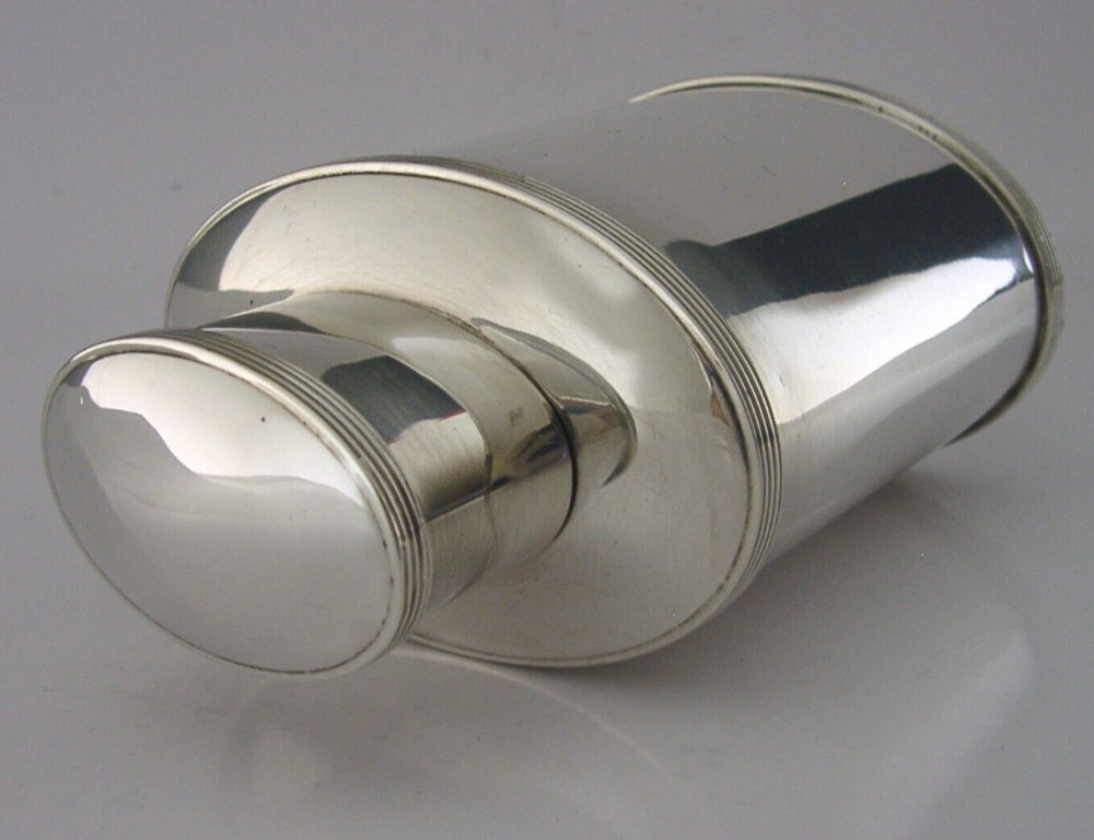 STYLISH ENGLISH STERLING SILVER TEA CADDY BOX 1937 ANTIQUE ART DECO 166g