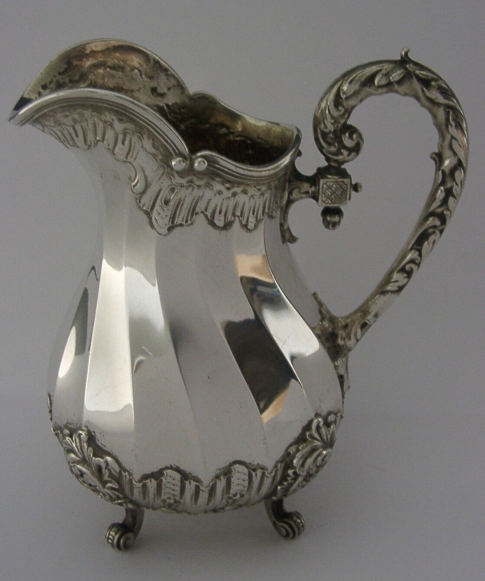 STUNNING LARGE 310g DAVID ANDERSEN 830S SOLID SILVER JUG c1900 NORWAY ANTIQUE