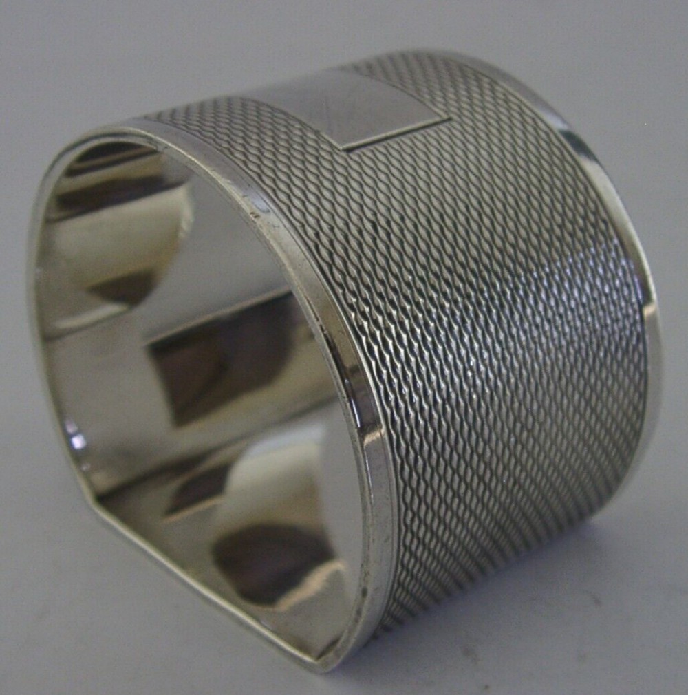 VERY HEAVY 60g ENGLISH SOLID STERLING SILVER NAPKIN RING 1957 TOP QUALITY