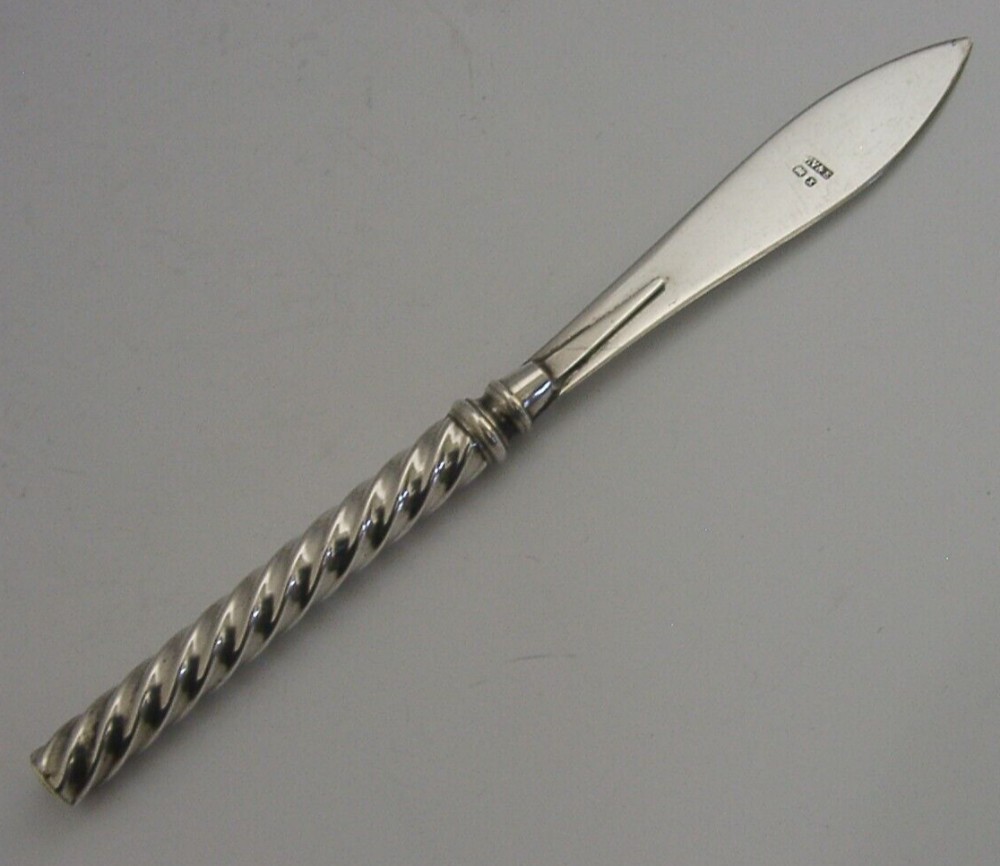 RARE VICTORIAN STERLING SILVER BOOKMARK PAGE MARKER 1897 ANTIQUE
