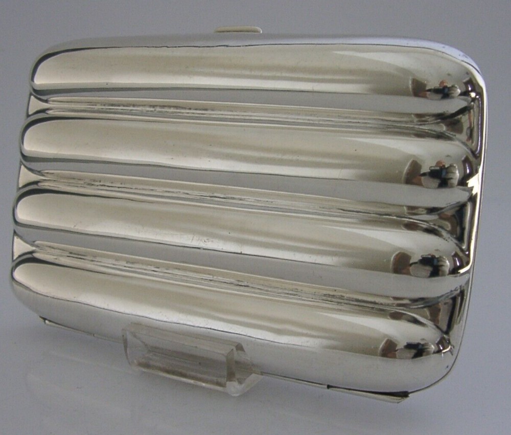 MINT FOUR COMP STERLING SILVER CIGAR HOLDER CASE BOX 1905 ANTIQUE 127g