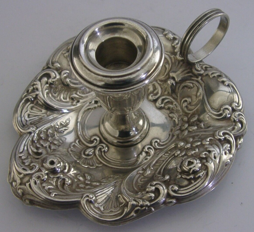AMERICAN STERLING SILVER GORHAM CHAMBERSTICK CANDLE STICK HOLDER c1900 ANTIQUE