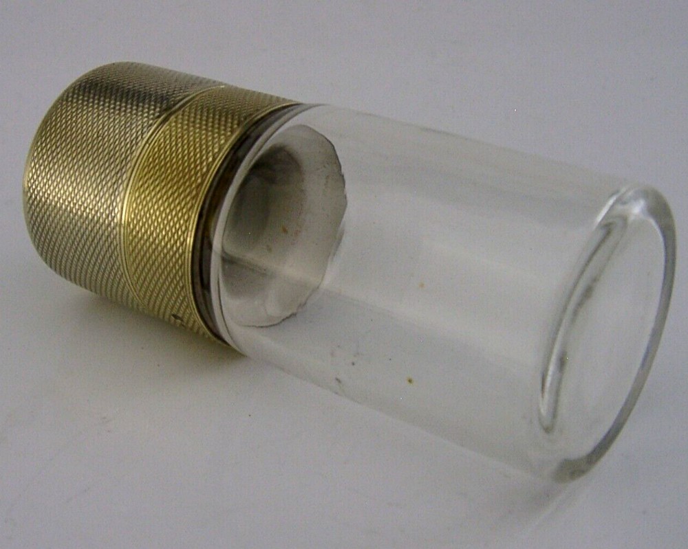 ASPREY STERLING SILVER GILT DRESSING TABLE SALTS PERFUME BOTTLE 1921 MINT