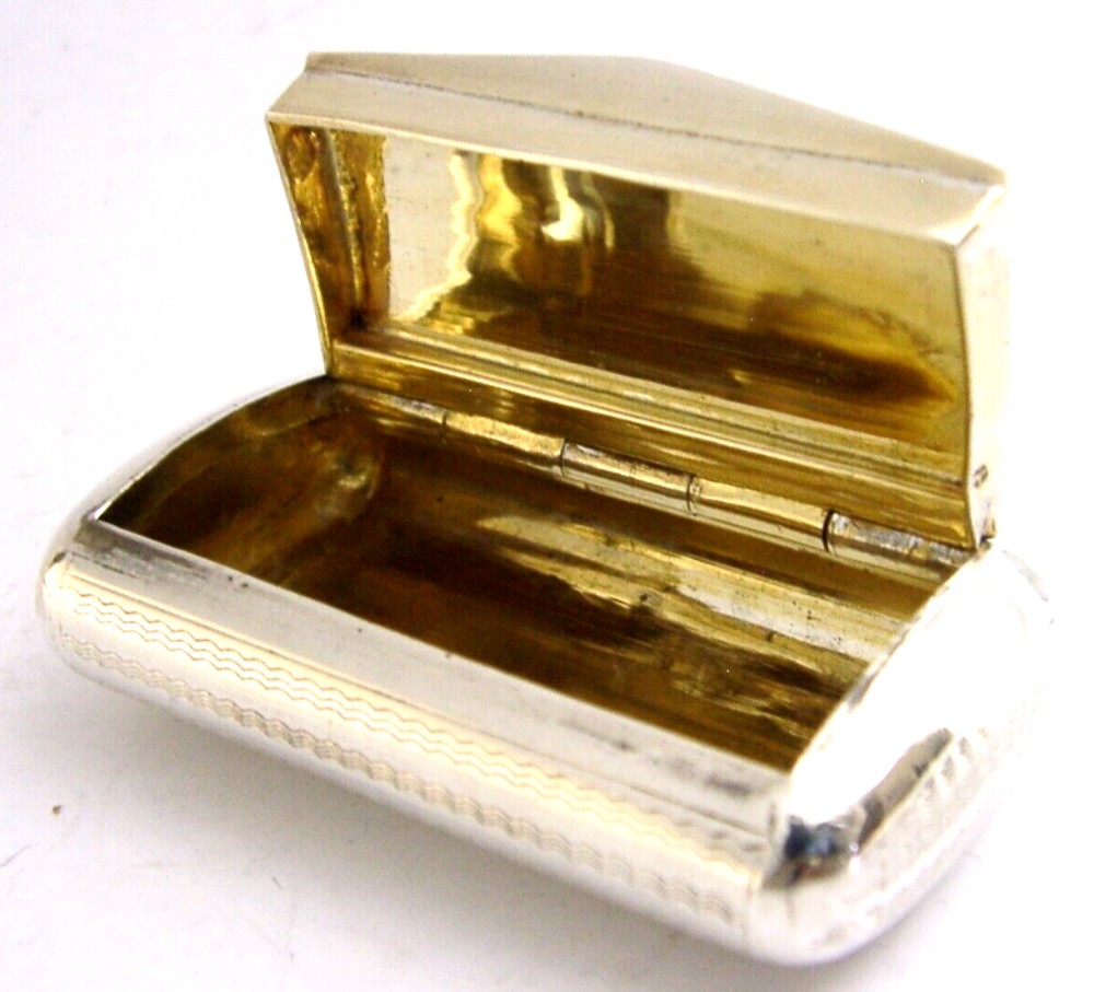 BEAUTIFUL RARE FRENCH STERLING SILVER SNUFF BOX c1860-1870 ANTIQUE