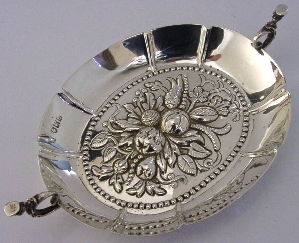 BEAUTIFUL ENGLISH VICTORIAN SOLID STERLING SILVER DISH BOWL 1897 ANTIQUE