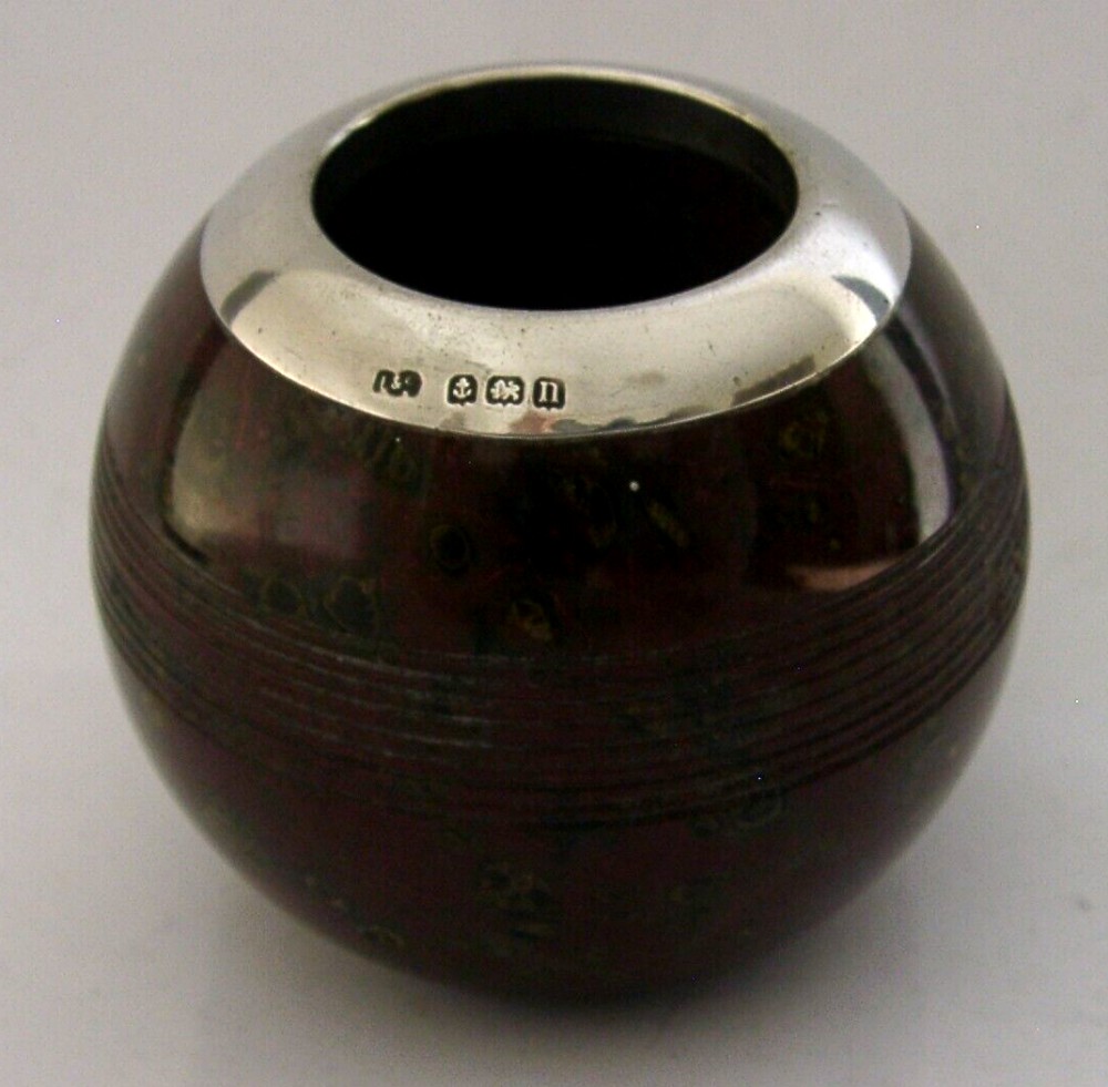 RARE ENGLISH STERLING SILVER SERPENTINE MATCHSTRIKER 1912 ANTIQUE 232g