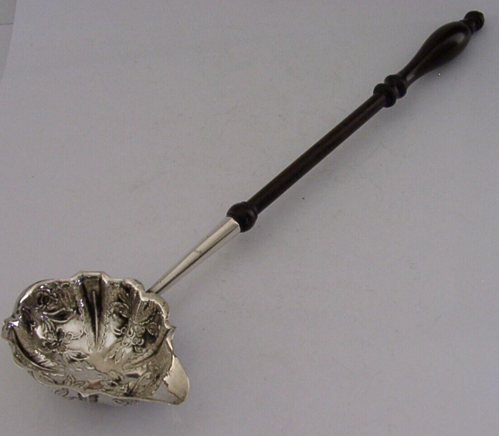 MINT BEAUTIFUL ENGLISH STERLING SILVER PUNCH LADLE 1783 GEORGIAN ANTIQUE