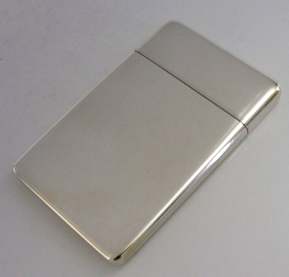 ASPREY 1910 BEAUTIFUL ENGLISH SOLID SILVER CARD CASE 1910 ANTIQUE 91g