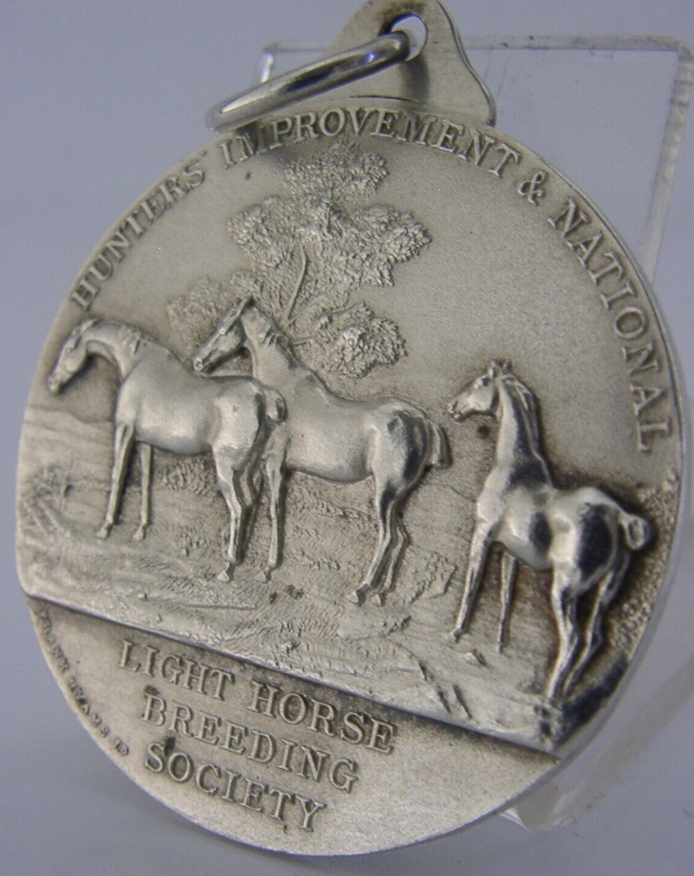 STERLING SILVER LIGHT HORSE BREEDING FOX HUNTING MEDAL 1932 41g