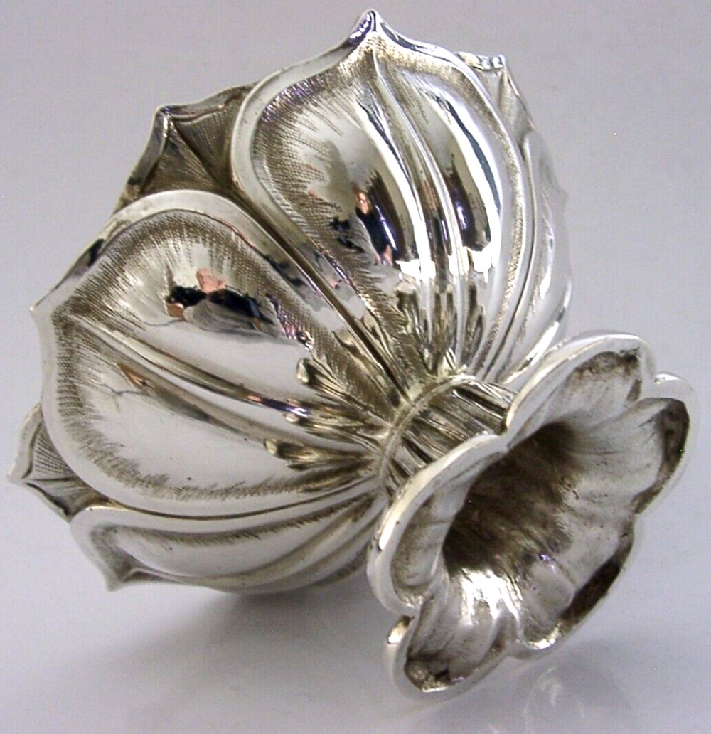 STUNNING VICTORIAN STERLING SILVER FLOWER SWEETMEAT DISH 1848 ANTIQUE HEAVY 134g