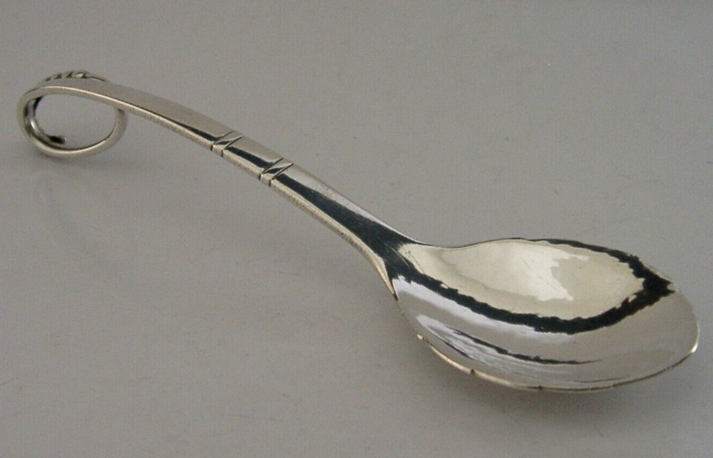 GEORG JENSEN STERLING SILVER PATTERN NO.41 CADDY or SUGAR SPOON c1930 ANTIQUE