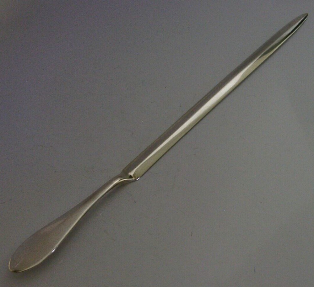 VERY LARGE ART DECO 11+inch SOLID STERLING SILVER LETTER OPENER 1913 ANTIQUE 64g