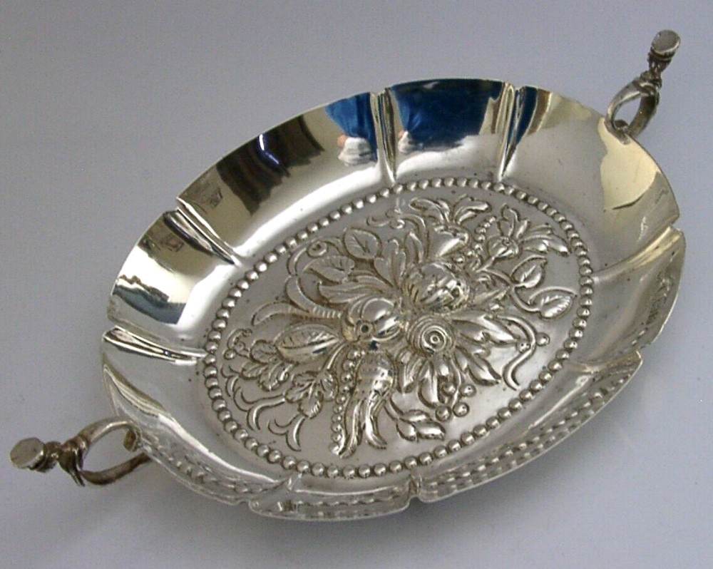 BEAUTIFUL ENGLISH VICTORIAN SOLID STERLING SILVER DISH BOWL 1897 ANTIQUE