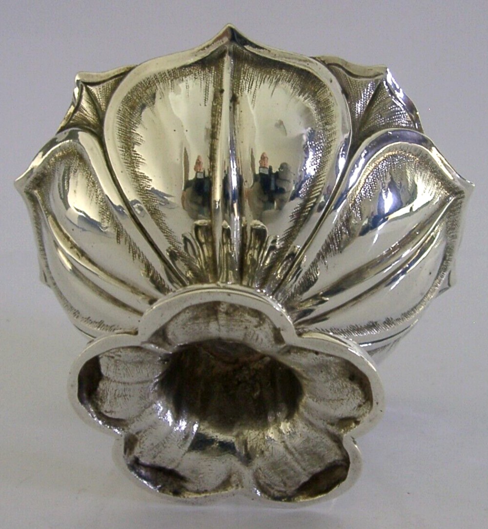 STUNNING CAST VICTORIAN STERLING SILVER FLOWER DISH or BOWL 1848 ANTIQUE