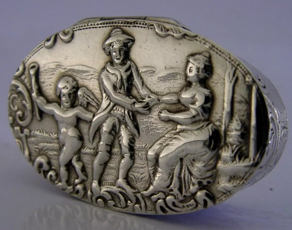 STERLING SILVER PROPOSAL BOX HANAU LONDON 1903 EDWARDIAN ANTIQUE