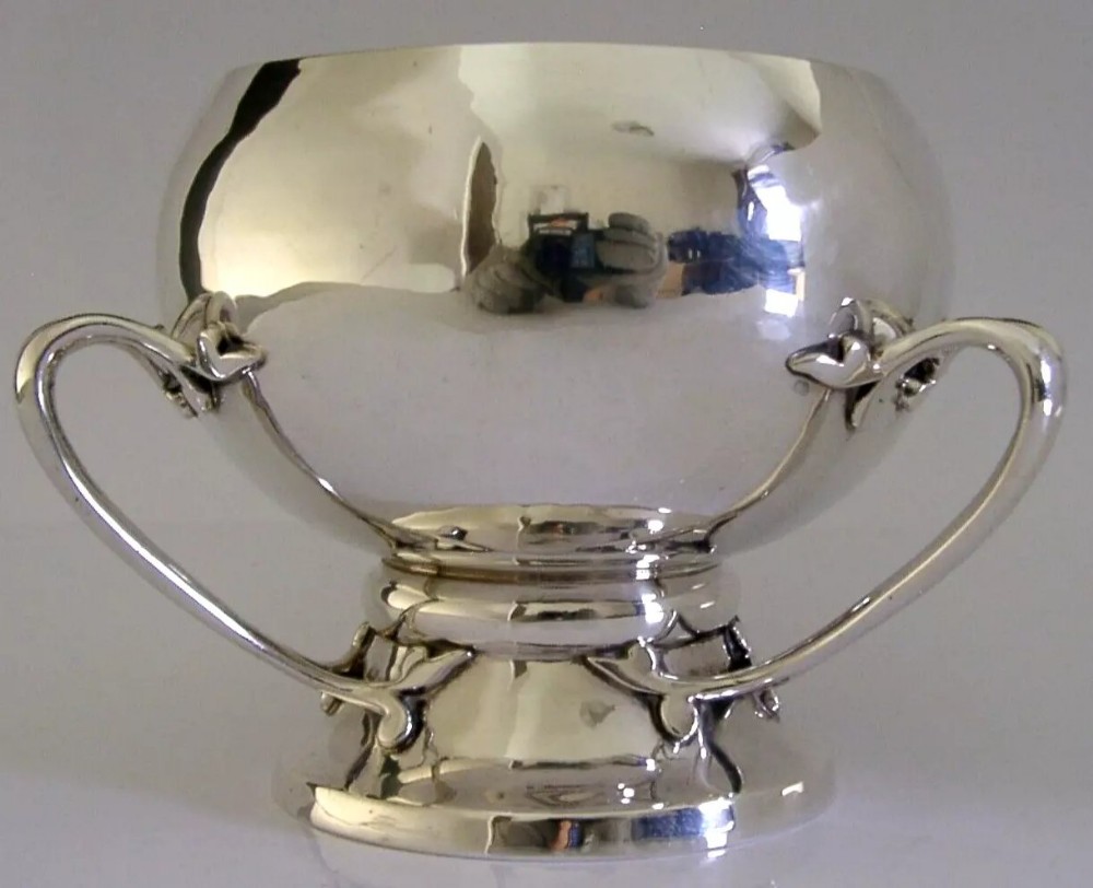 STUNNING 312g ARTS & CRAFTS ENGLISH SOLID STERLING SILVER TYG BOWL 1904 ANTIQUE