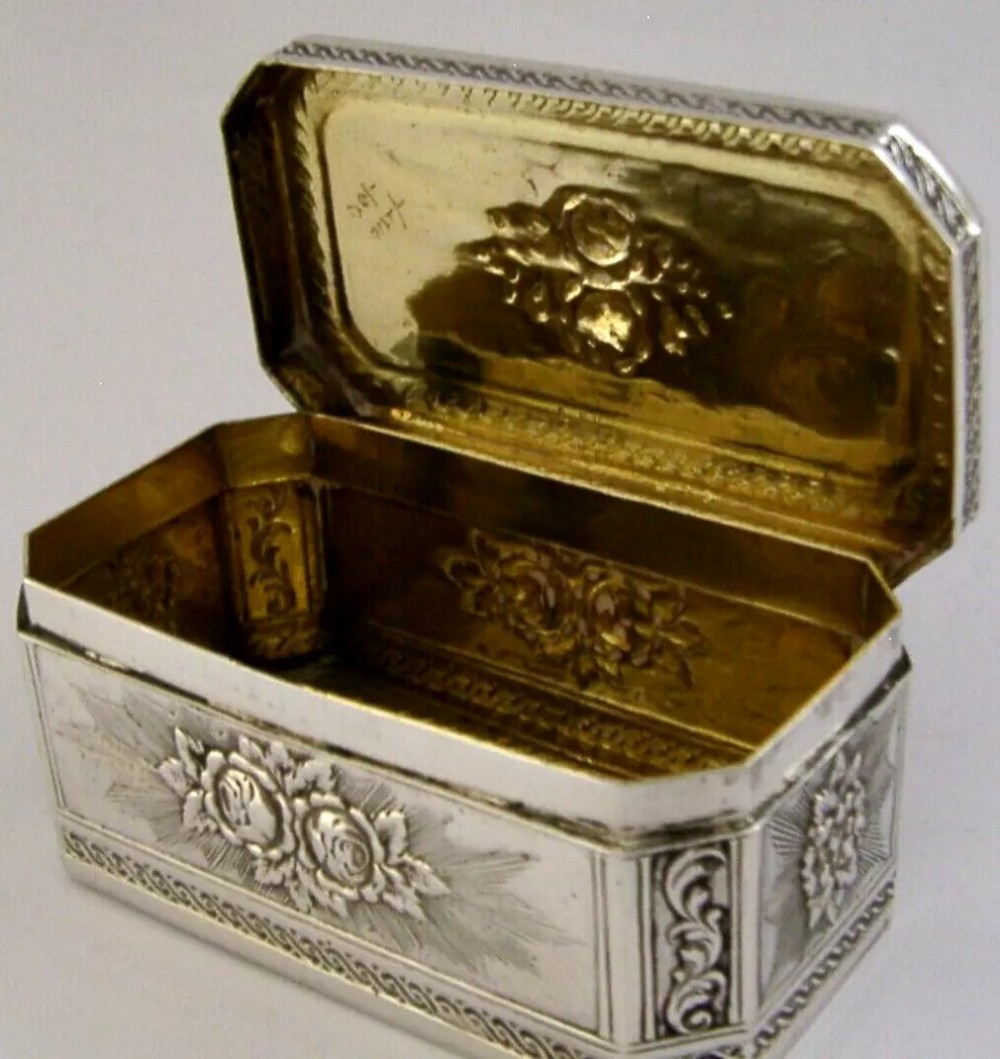 SUPERB 94g GERMAN HANAU SOLID SILVER TABLE BOX 1907 ANTIQUE ENGLISH IMPORT