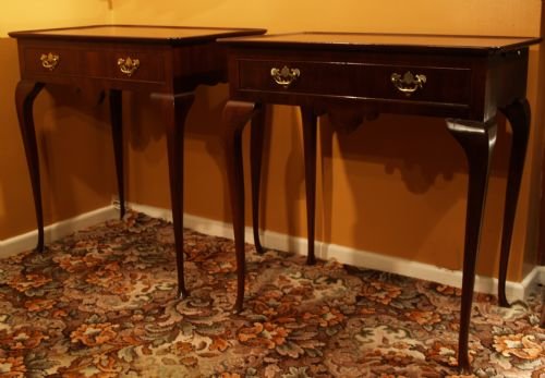 Pair of Mahogany Silver Tables