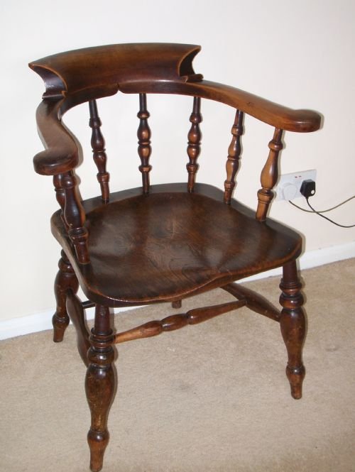 Victorian Smokers Bow/captains Chair