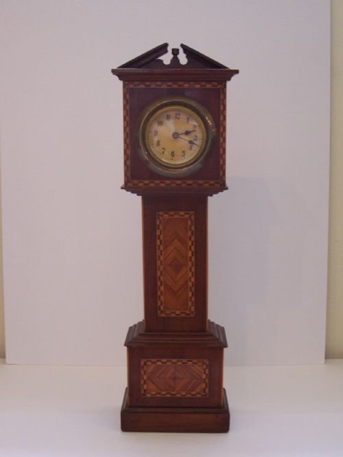 Inlaid Miniature Longcase Clock