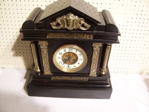 Circa 1900 Quality Slate Clock with French Movement