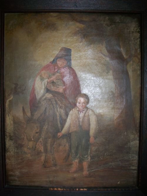 Mid 19th C. Continental Oil on Canvas