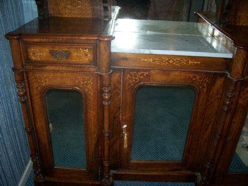fig 1. STUNNING VICTORIAN INLAID CHIFFONIER/CABINET