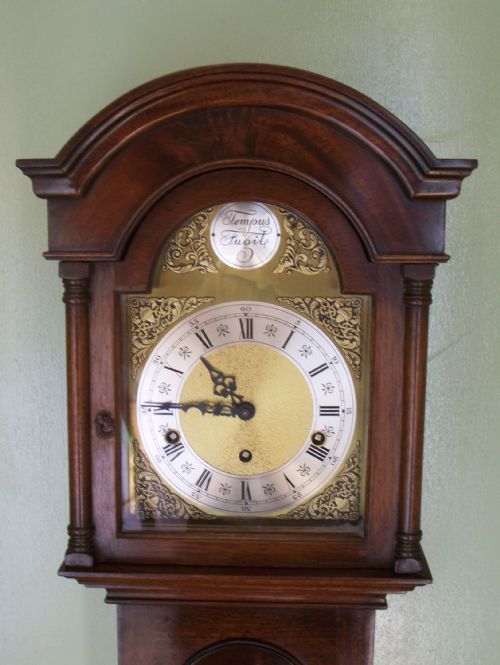 Charming Mahogany Grandmother Clock