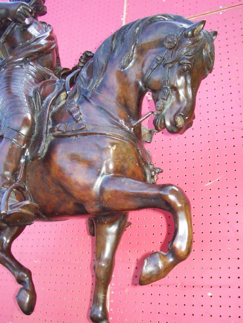 Large 98cm High Impressive Bronze "Conquistador"