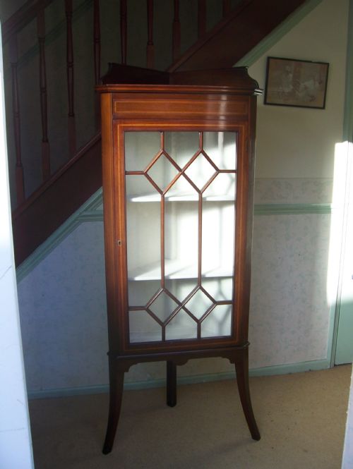 Edwardian Corner Display Cabinet