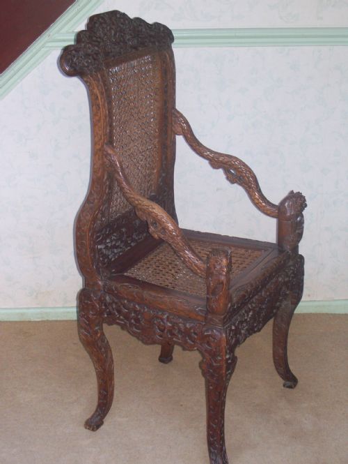 Highly Carved Burmese/chinese Chair