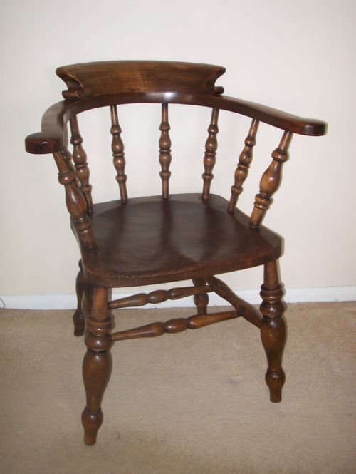 Victorian Captains/smokers Bow/desk Armchair